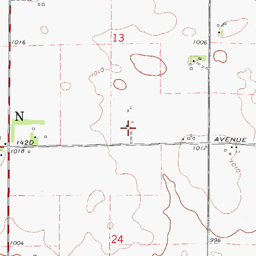 Topographic Map of Lincoln School, IA