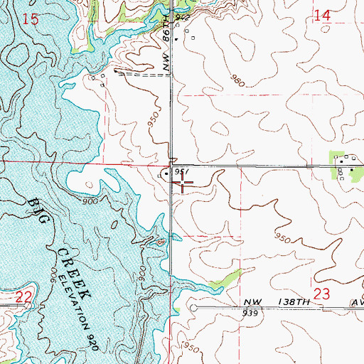 Topographic Map of Mayfield School (historical), IA