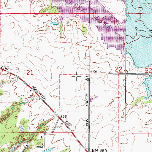 Topographic Map of Fairview School (historical), IA