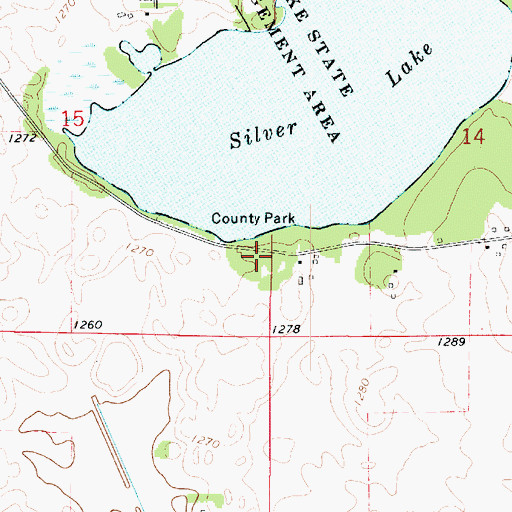Topographic Map of Silver Lake Park, IA