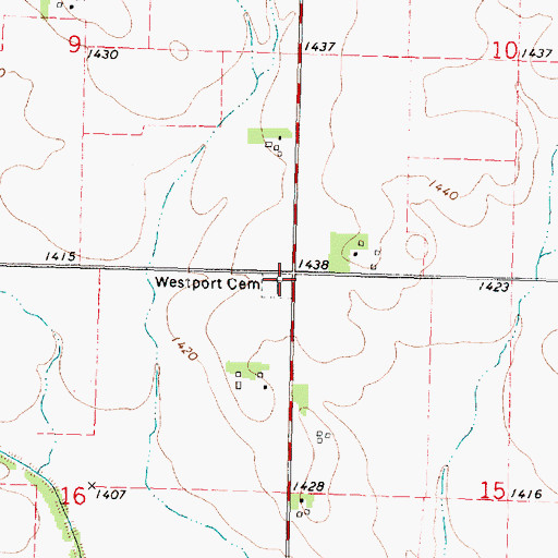 Topographic Map of Hagerty, IA