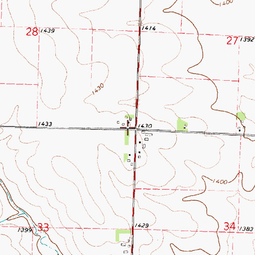 Topographic Map of Wallace, IA