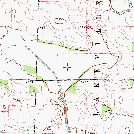Topographic Map of Sylvan Lake (historical), IA