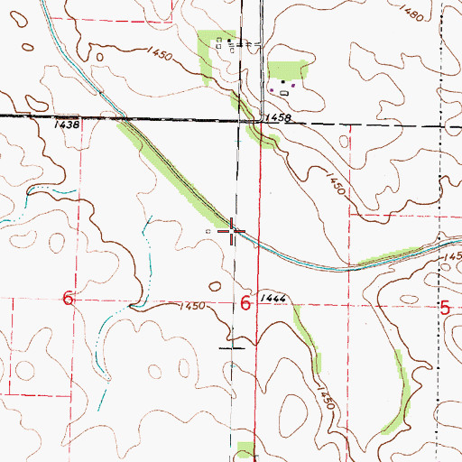 Topographic Map of Pillsbury Lake (historical), IA