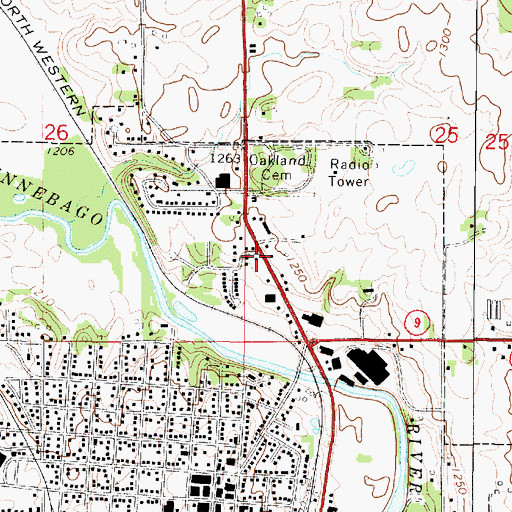 Topographic Map of Forest Park Mobile Home Court, IA