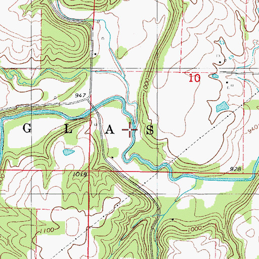 Topographic Map of Orman Creek, IA