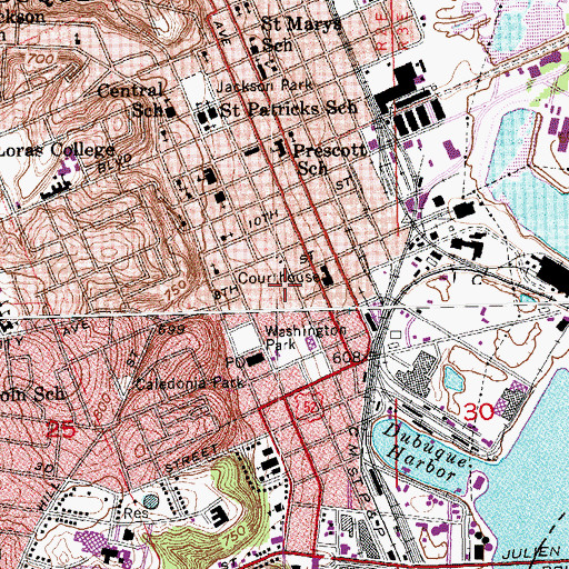 Topographic Map of Ryan House, IA
