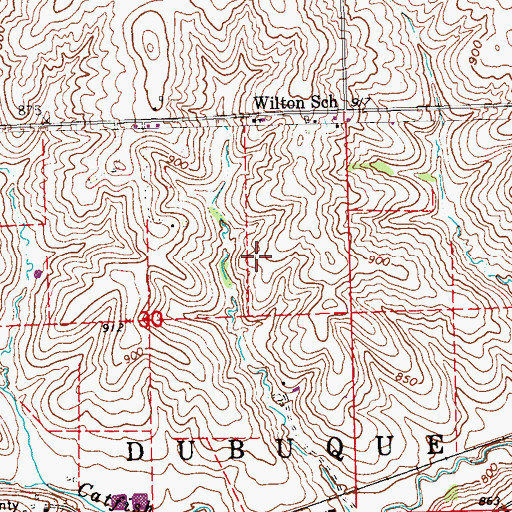 Topographic Map of Ice Harbor Emporium, IA