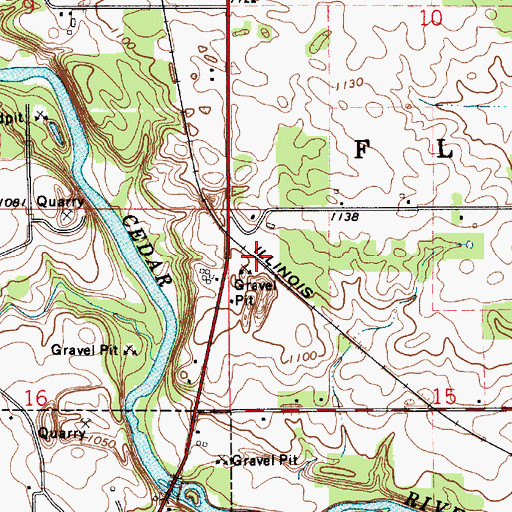 Topographic Map of Floyd Station, IA