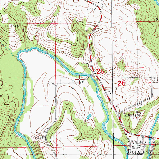 Topographic Map of Massillon, IA