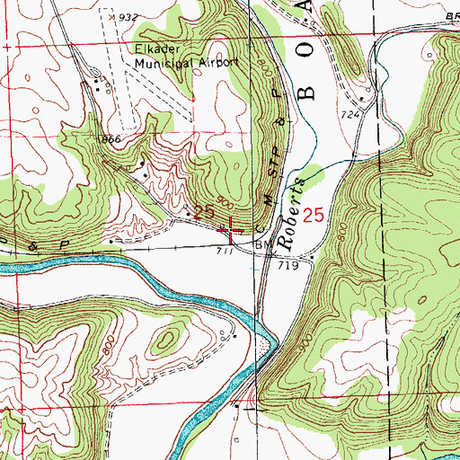 Topographic Map of Saint Patrick Station, IA