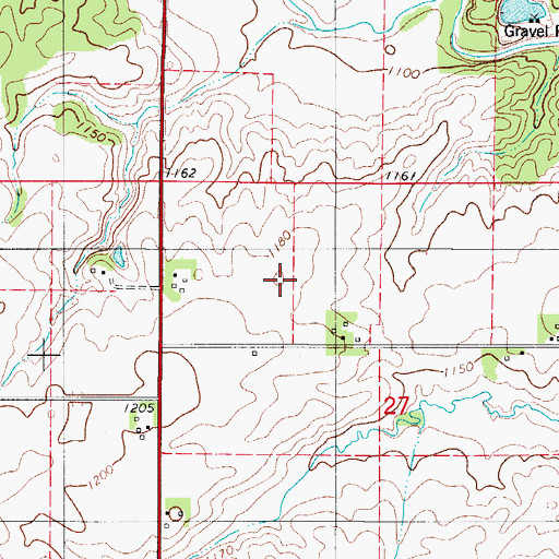 Topographic Map of Marysville, IA
