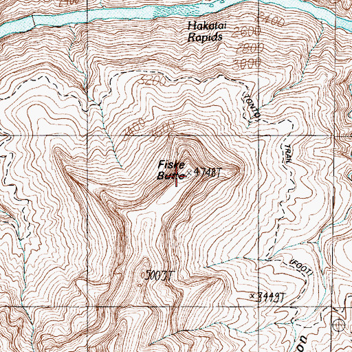 Topographic Map of Fiske Butte, AZ