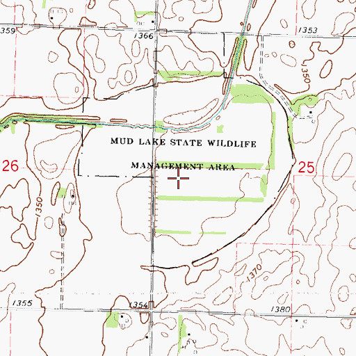 Topographic Map of Mud Lake, IA
