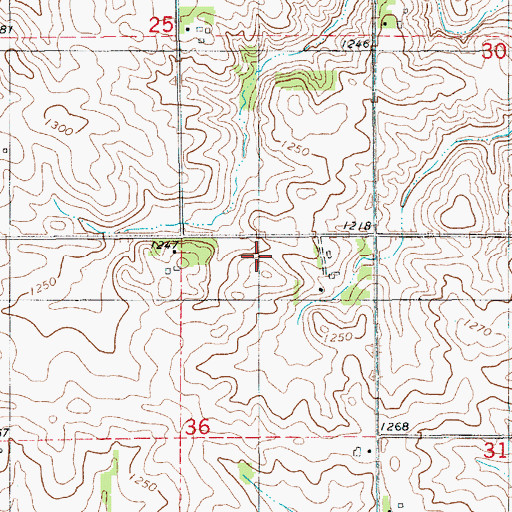 Topographic Map of Darrow School (historical), IA