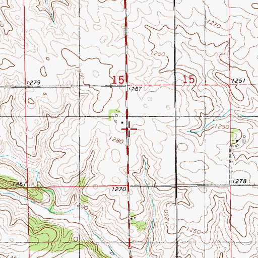 Topographic Map of Nichols School (historical), IA