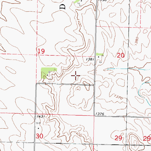 Topographic Map of Round Lake (historical), IA