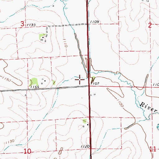 Topographic Map of Lake District School (historical), IA