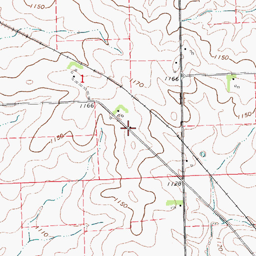 Topographic Map of Independent District Pleasant Prairie School (historical), IA