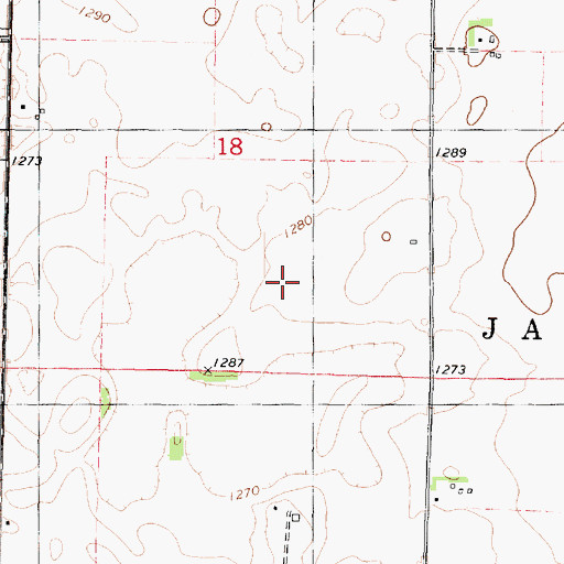 Topographic Map of Crane Lake (historical), IA