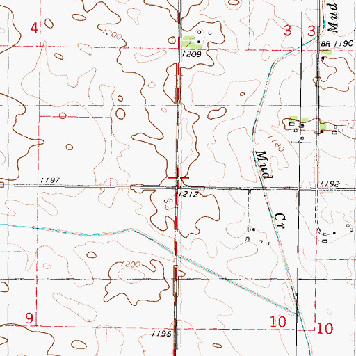 Topographic Map of Swea (historical), IA