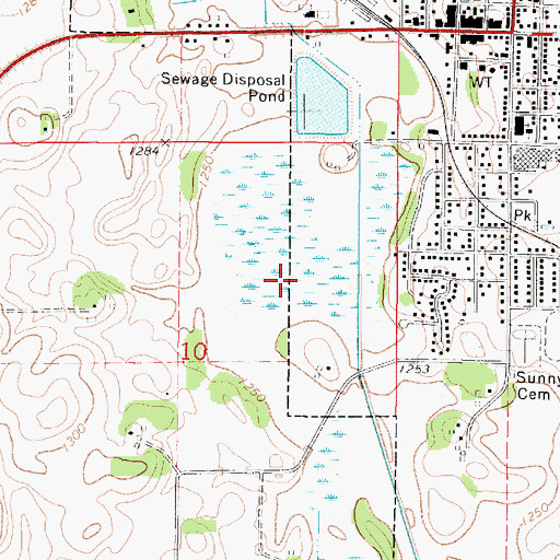 Topographic Map of Greenley Lake (historical), IA