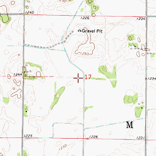 Topographic Map of Bear Lake (historical), IA