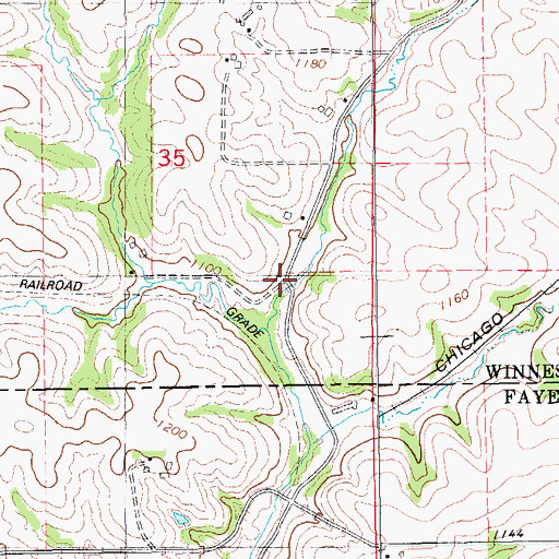 Topographic Map of Junction (historical), IA