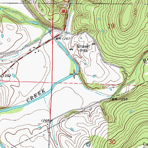 Topographic Map of Berry Branch, AR
