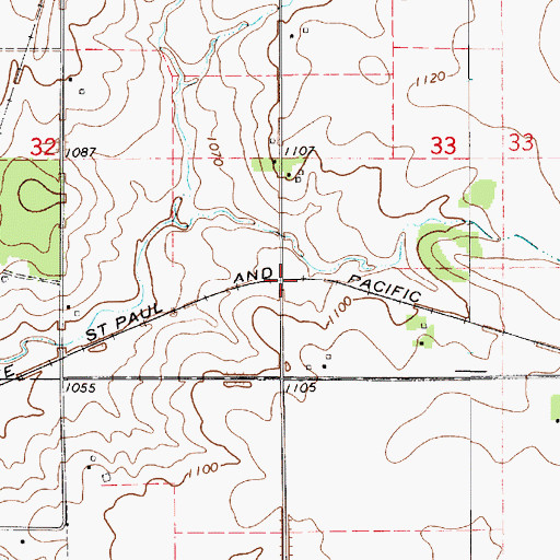 Topographic Map of Doubleday, IA