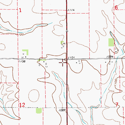 Topographic Map of Dresden, IA