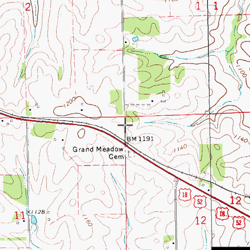 Topographic Map of Ridley, IA