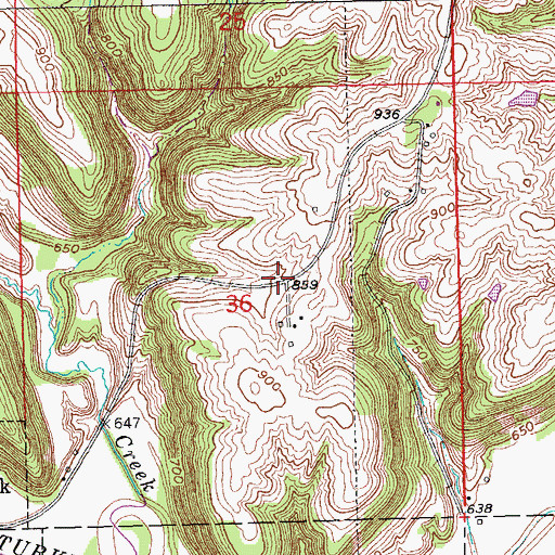 Topographic Map of Snefs, IA