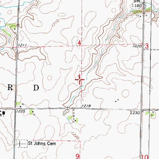 Topographic Map of Lizard (historical), IA
