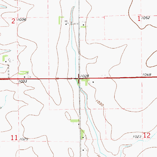 Topographic Map of Miner, IA