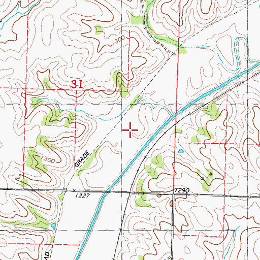 Topographic Map of Brogan (historical), IA