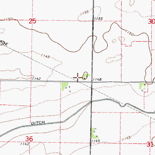 Topographic Map of Easley, IA