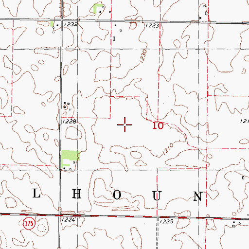 Topographic Map of Pond Creek Lake (historical), IA