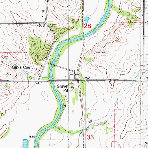 Topographic Map of Secor (historical), IA