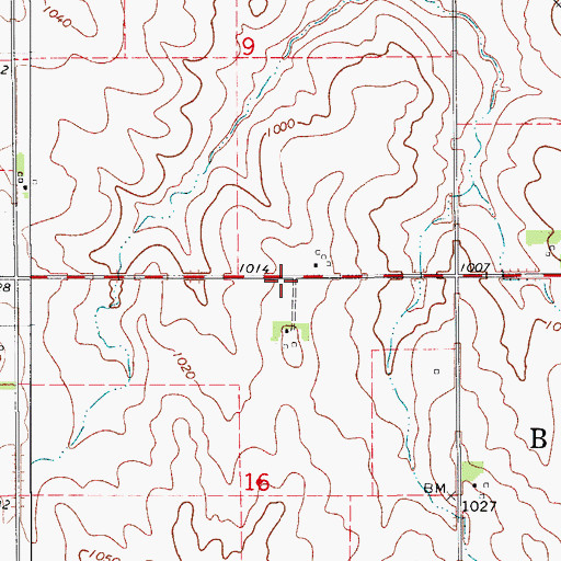 Topographic Map of Lear, IA