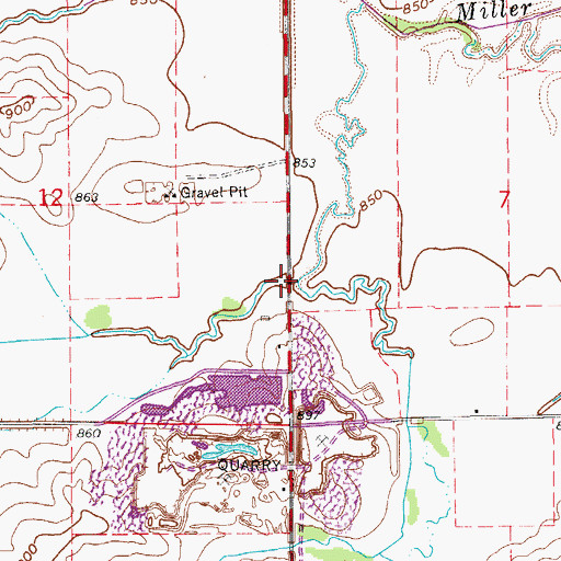 Topographic Map of Louise, IA