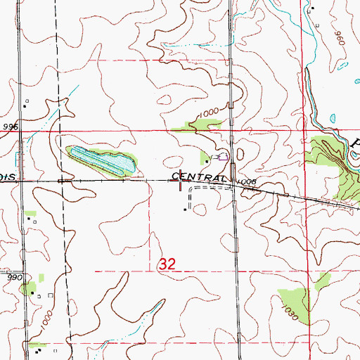 Topographic Map of Doris, IA
