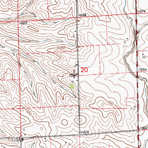 Topographic Map of Holy Cross, IA