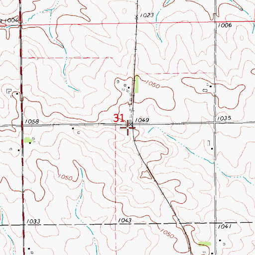 Topographic Map of Golden, IA