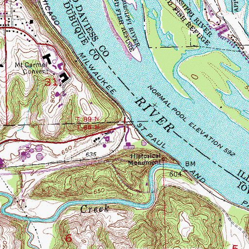 Topographic Map of South Switch Junction, IA