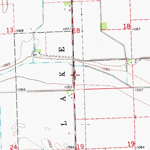 Topographic Map of Skunk Lake (historical), IA