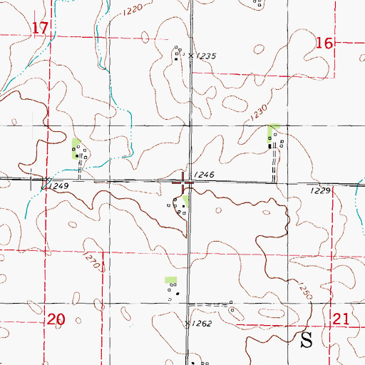 Topographic Map of Kentner, IA