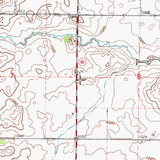 Topographic Map of Griffen, IA