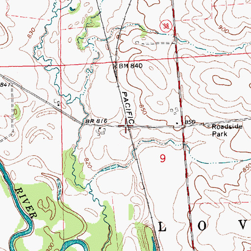 Topographic Map of Junction Switch, IA