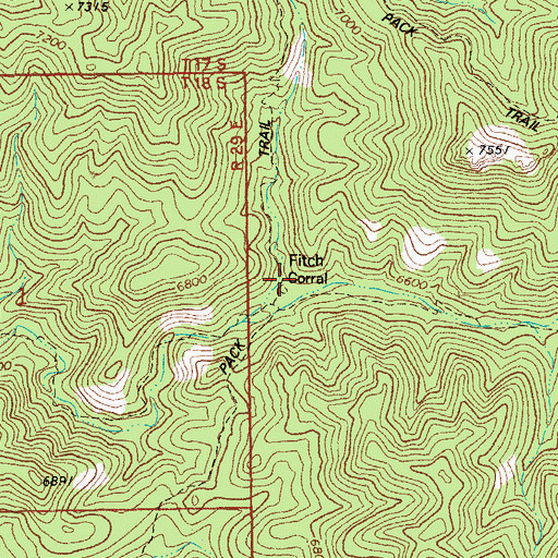 Topographic Map of Fitch Corral, AZ